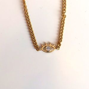 Gold Seeing Eye Stacker Necklace